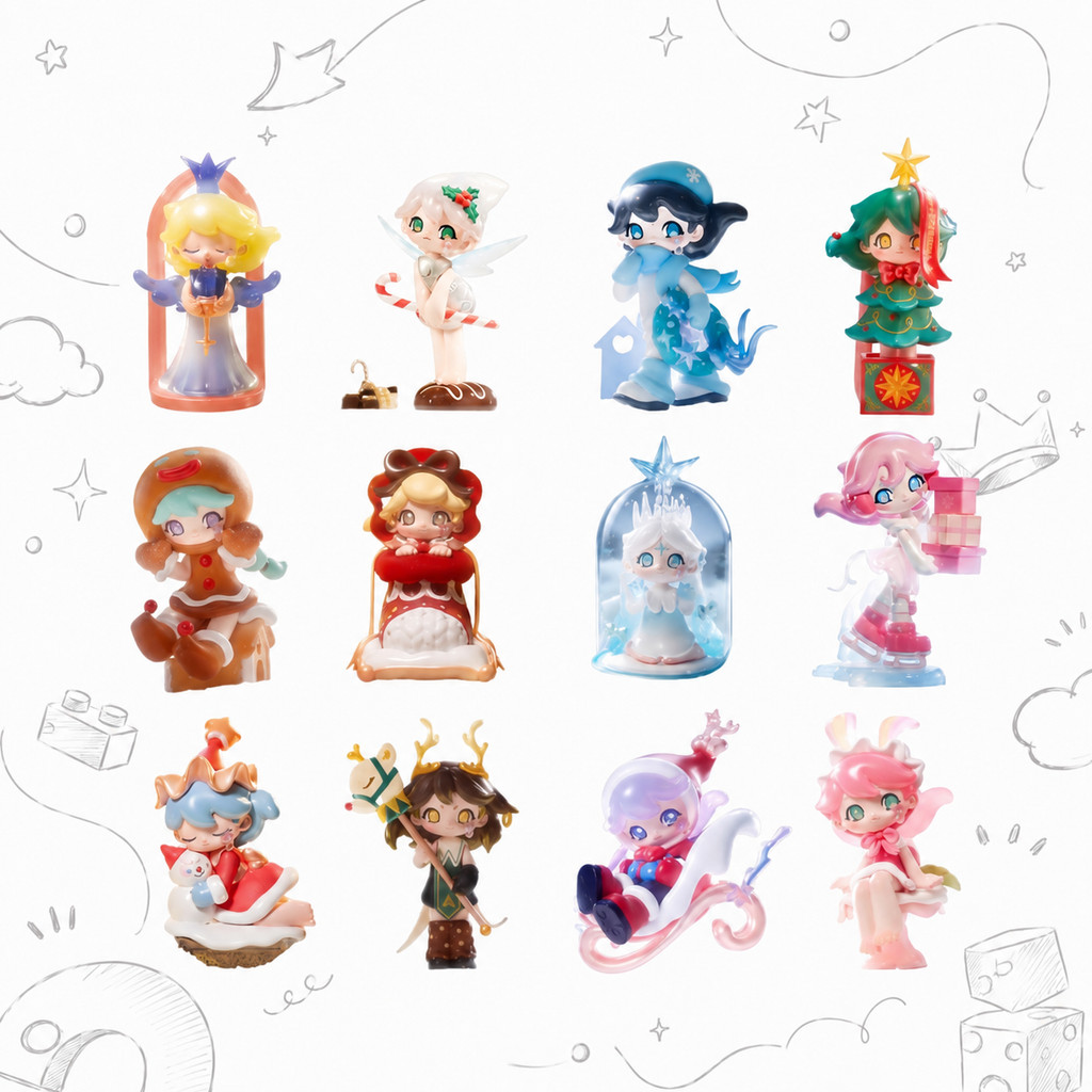 POPMART AZURA Warm Winter Christmas Series Mystery Box ของเล่นเครื่องประดับของขวัญ