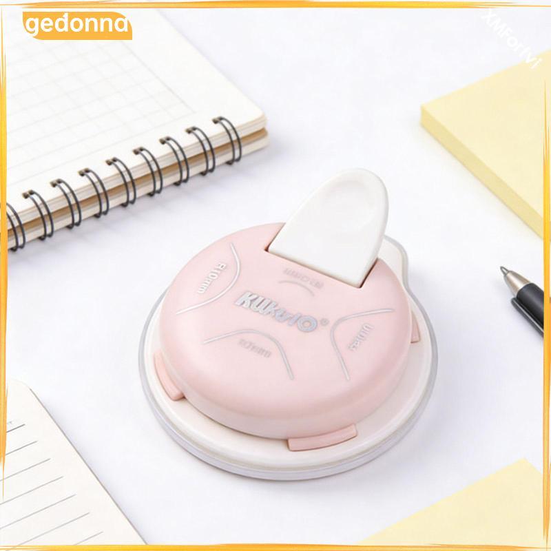 [gedonna] 4 in 1 Corner Punch Corner Rounder Punch สําหรับสมุดทํากระดาษภาพสีชมพู
