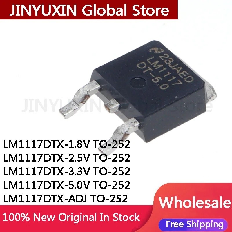 1-5PCS LM1117DT LM1117DTX-1.8 2.5 3.3 5.0V LM1117DTX-1.8V LM1117DTX-2.5V LM1117DTX-3.3V LM1117DTX-5.