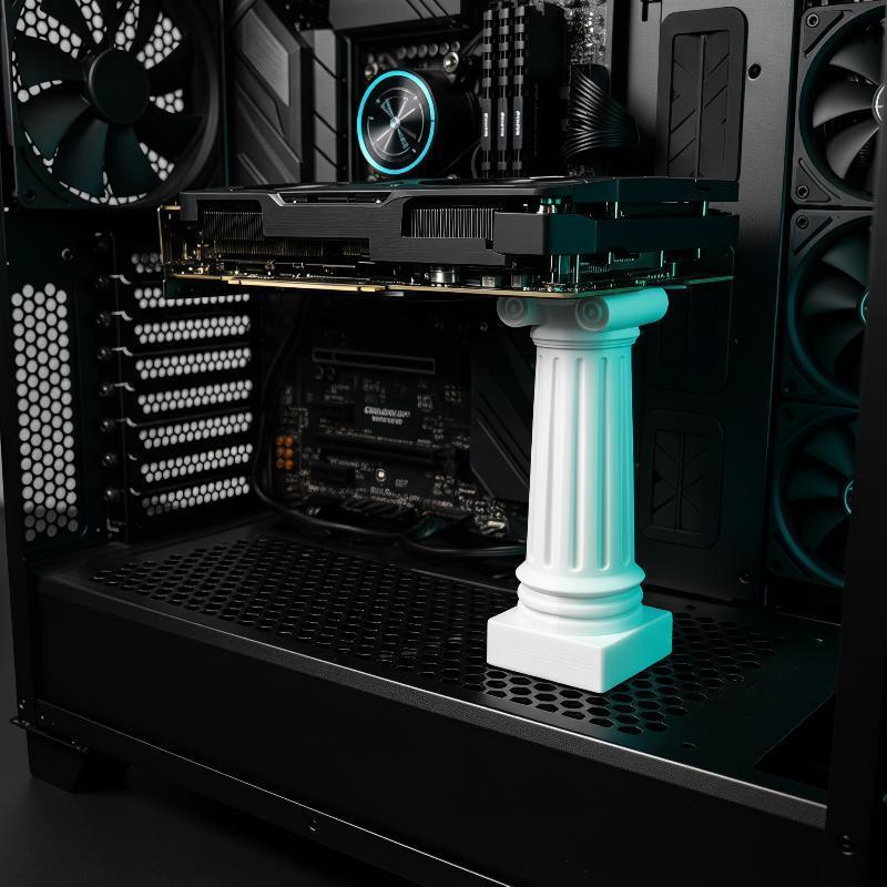 [AT] 3D พิมพ์คอลัมน์โรมัน GPU รองรับขาตั้งปรับความสูง Anti-Drop น้ําหนักเบาทนทานสําหรับ Gaming PCs T