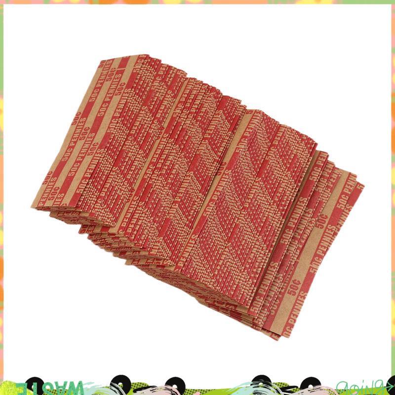 Super 100 ชิ้น Penny Coin Wrappers Penny Sleeves Flat As Shown Penny Rolls Wrappers