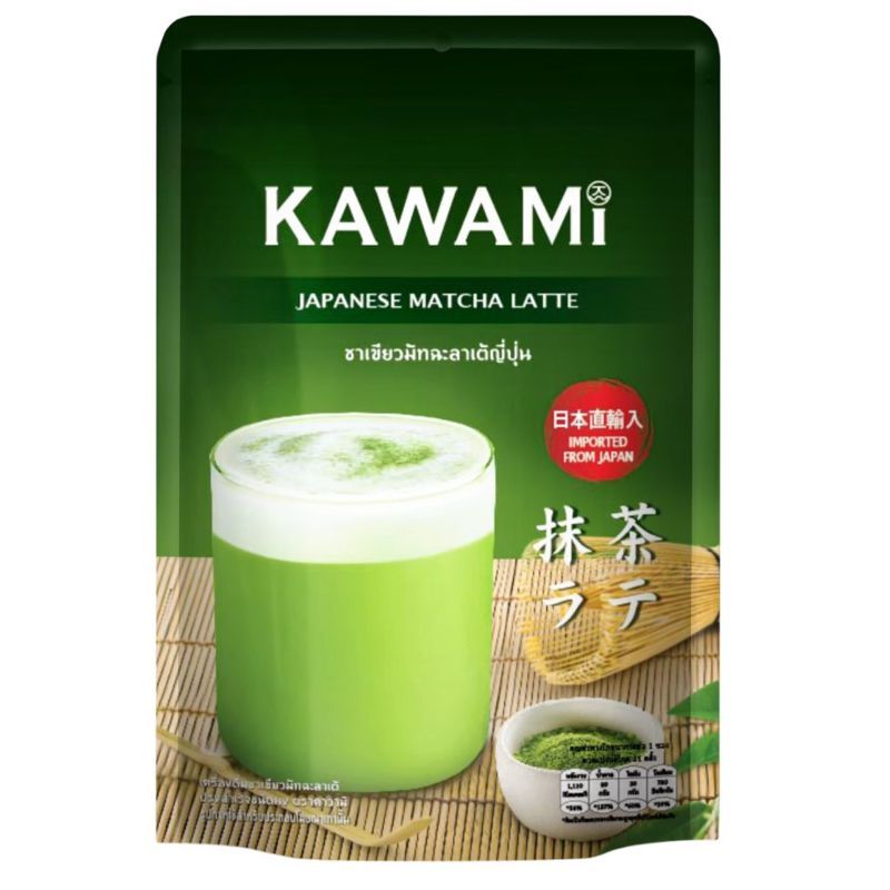 คาวามิชาเขียวมัทฉะลาเต้ญี่ปุ่น 250กรัม Kawami Japanese Matcha Latte 250g. [หมายเลขบาร์โค้ด 8859479402912]
