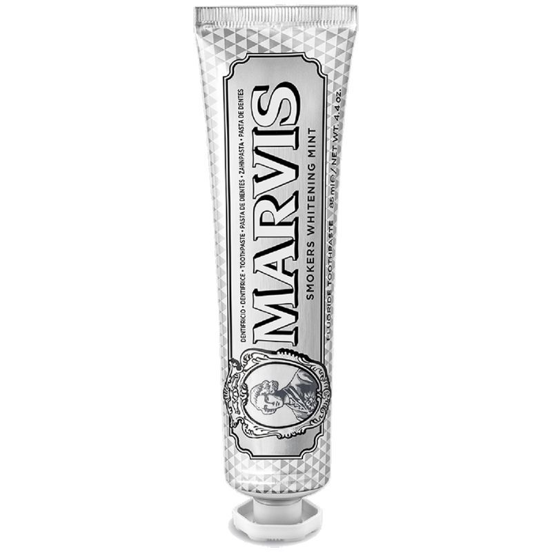 มาร์วิสยาสีฟันสโมคเกอร์ไวท์เทนนิ่งมิ้นท์ 85มล. Marvis Smokers Whitening Mint Toothpaste 85ml. [8004395111817 ]