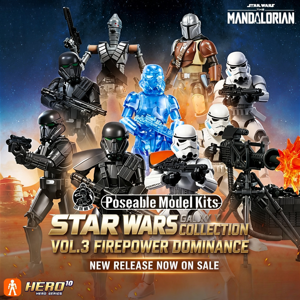 【พร้อมส่ง】Star Wars Figure Stormtrooper Din Djarin R2‑D2 C‑3PO Chewbacca Moff Gideon Star Wars Actio