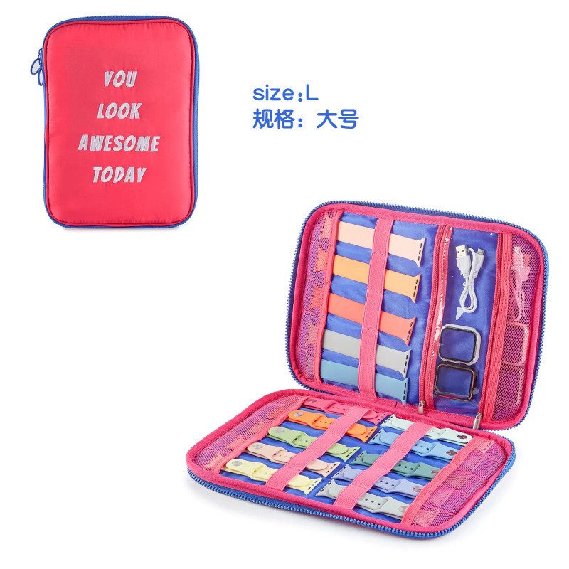 YOU LOOK AWESOME TODAY Strap Storage Bag Data Cable Storage Bag Travel Carrying Case