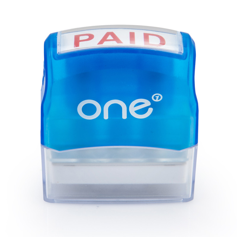 ONE ตรายางหมึกในตัว PAID ขนาด 4 x 1.20 ซม.