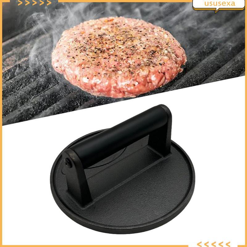[Ususexa] Patty Press Cast Iron Round Heavy Duty Flat Press เครื่องครัว Patty Maker