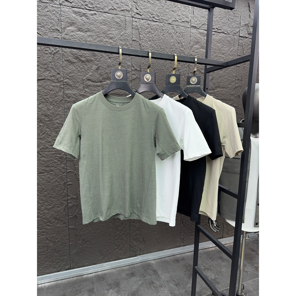 Svip Cabinet 499+เสื้อยืดแห้งเร็วยืดกีฬา!ฤดูร้อนรอบคอสีทึบระบายอากาศออกกําลังกายวิ่งแขนสั้นเสื้อยืดผ
