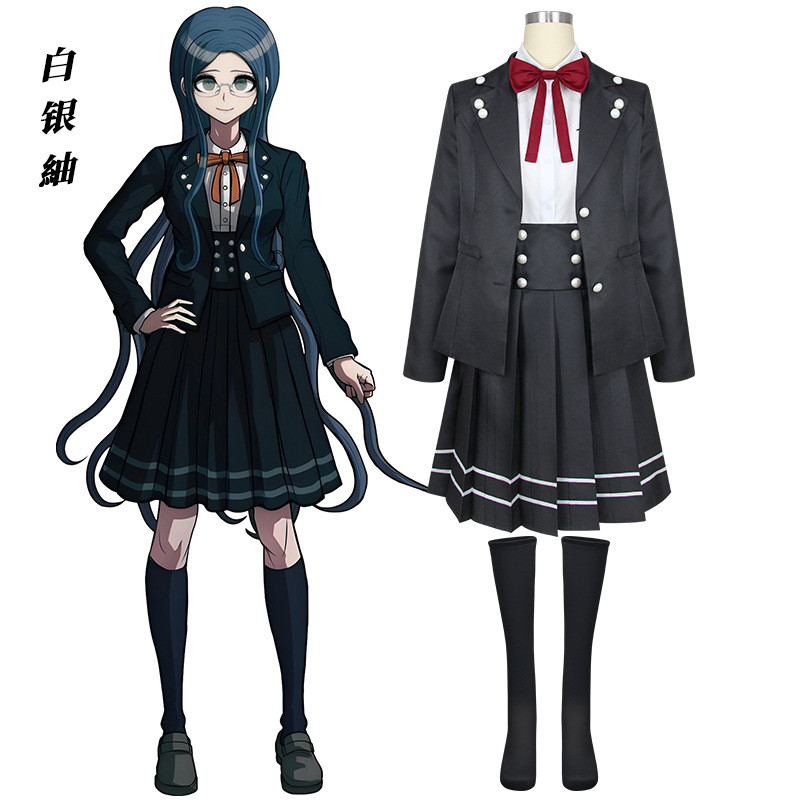 ใหม่ Projectile Dance V3: Killing Harmony Shirogane Tsumugi คอสเพลย์เครื่องแต่งกายหญิง Danganronpa V
