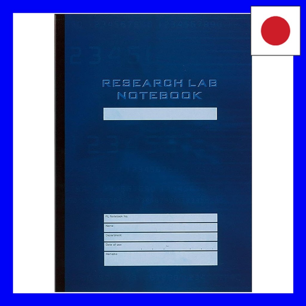 KOKUYO NO-LB208S Research Lab Notebook A4 5mm grid ruled paper with signature space, 80 sheets hamac