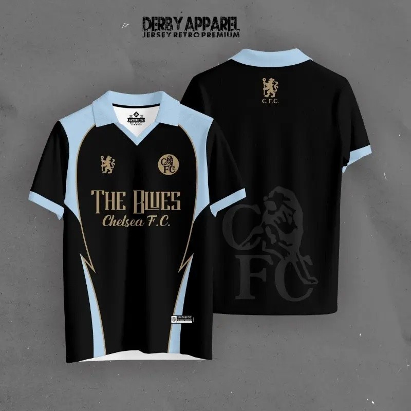 Derby jersey Chelsea dream retro พิมพ์ลายเต็ม [ไม่ปรับแต่งได้]