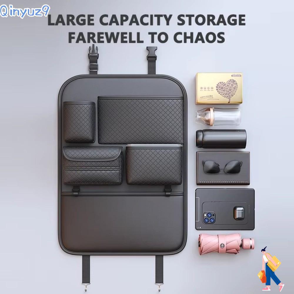 QINYUZ9 Car Seat Back Organizer, Multi-functional Multi-Channel Organizer Car Back Storage Bag,ขนาดใ