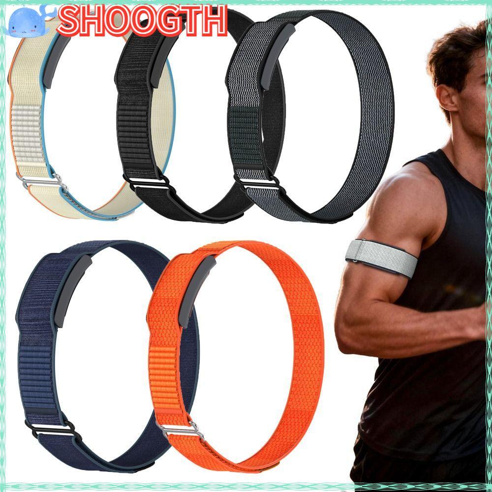 SHOOGTH Fitness Tracker Arm Band, Breathable Loop Design Sport Band Bicep Band, ไนลอนปรับสายสําหรับ 