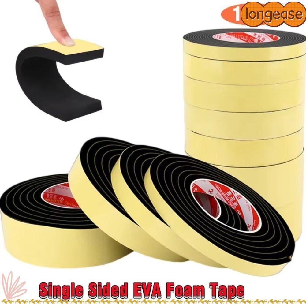 แถบซีลยาง LONGE, เทปฟองน้ําโฟม EVA 10M, กาวแข็งแรง เทปป้องกันการชนกันด้านเดียว