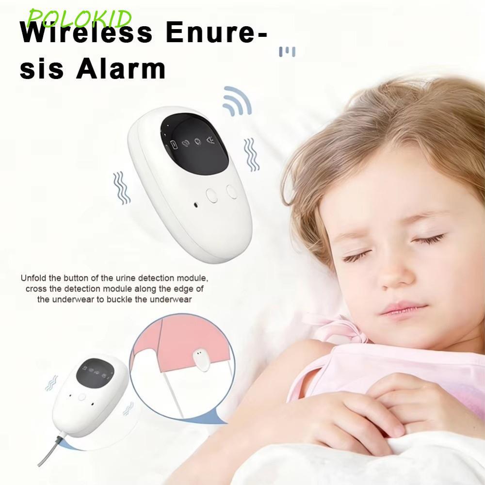POLOKID เตียง Wetting Enusis Alarm, ไร้สายแบบพกพา Bedwetting Alarm, USB ชาร์จอัจฉริยะ Sensing ความไว