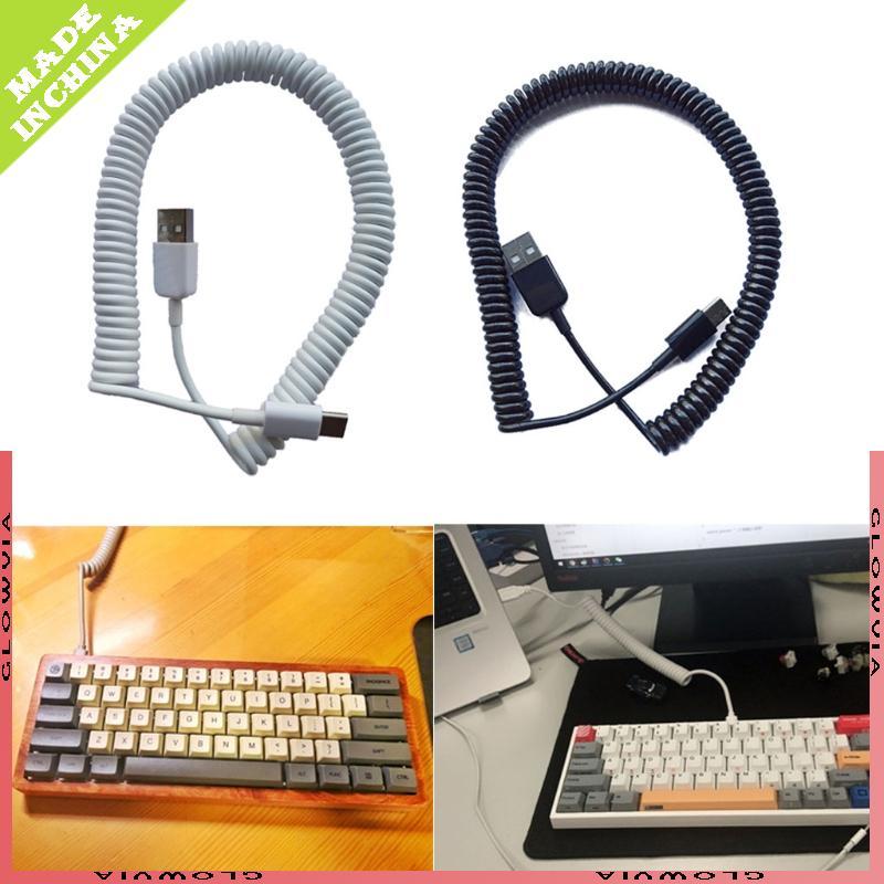 GLO Mechanical Keyboard Coiled Cable Wire Type C Custom USB Port Cable Aviator