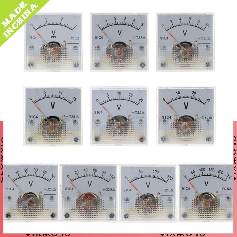 GLO DC Analog Voltmeter เครื่องวัดแรงดันไฟฟ้า Class 2 5 สําหรับอุตสาหกรรม H