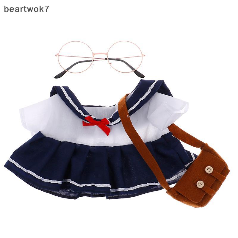 Beartwok7] 1PC Doll Clothes Dress Glasses Bags for 30cm Du Plush Dolls Accessories ใหม่