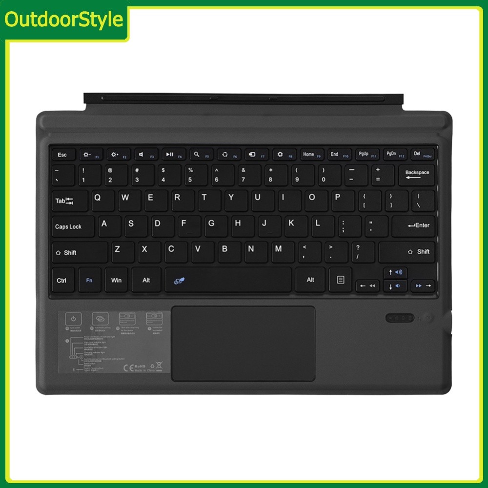 สไตล์กลางแจ้ง♫ คีย์บอร์ดแบบชาร์จบลูทูธไร้สายสําหรับ Microsoft Surface Pro 3/4/5/6/7