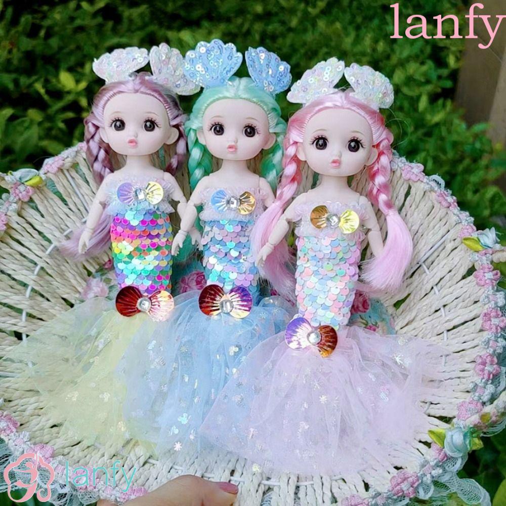 LANFY Bjd ตุ๊กตานางเงือกของเล่น, BJD Mermaid Joint Movable Bjd Princess Mermaid ตุ๊กตา, ตุ๊กตาคอสเพล