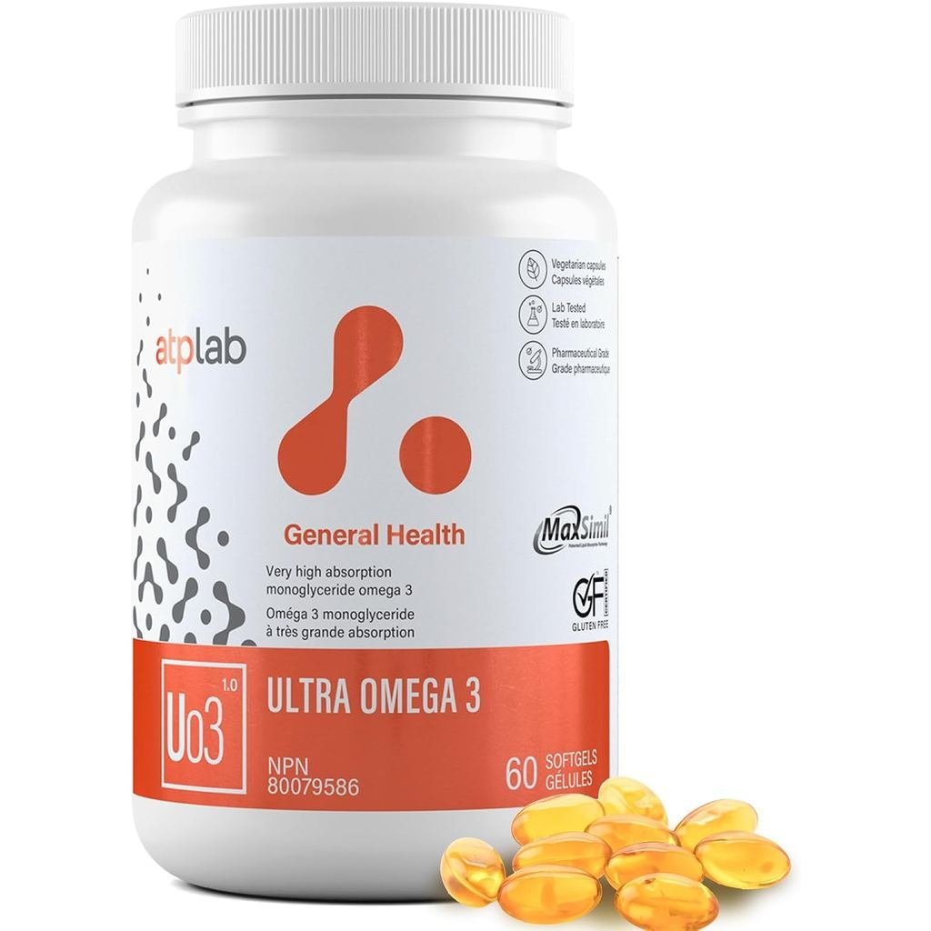 Atplab Ultra Omega 3 Fish Oil Softgels, EPA DHA, 60 ซอฟท์เจล, อุปทาน 60 วัน | สูตรการดูดซึมสูง, ไม่ม