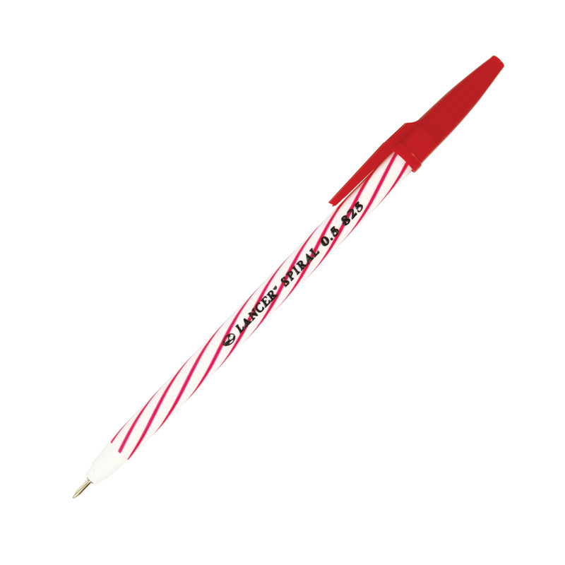 LANCER ปากกาลูกลื่น รุ่น SPIRAL 825 สีแดง ขนาด 0.5 มม.
