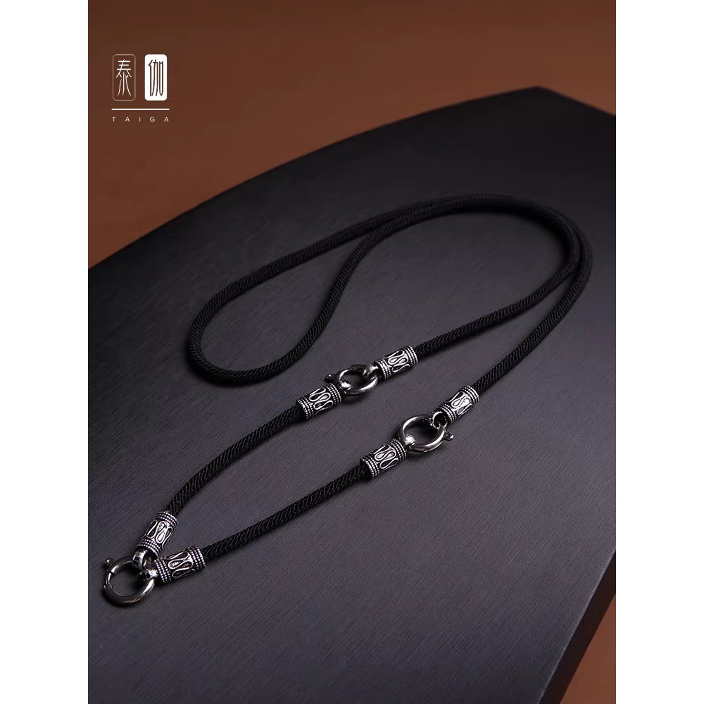 T Thailand Amulet Chain Handmade Milan Rope Boutique Necklace Rope Single Hanging Double Hanging Thr