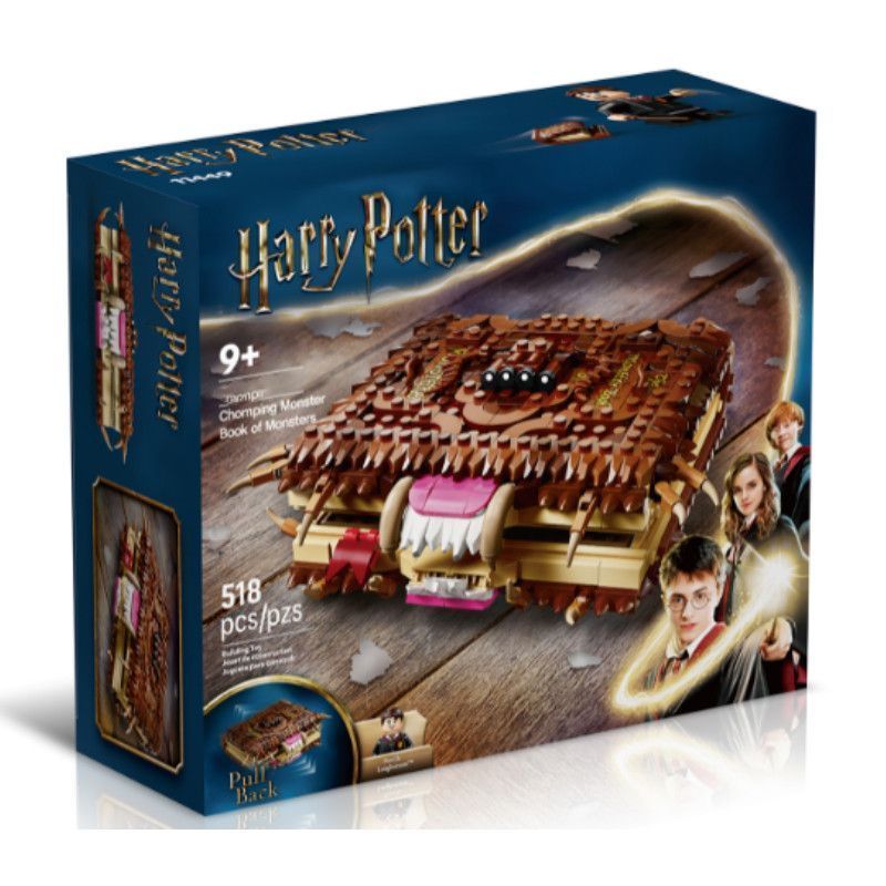 เข้ากันได้กับ Harry Potter Series 76449 กัดหนังสือมอนสเตอร์เด็กการศึกษาประกอบของเล่นบล็อกตัวต่อ diy