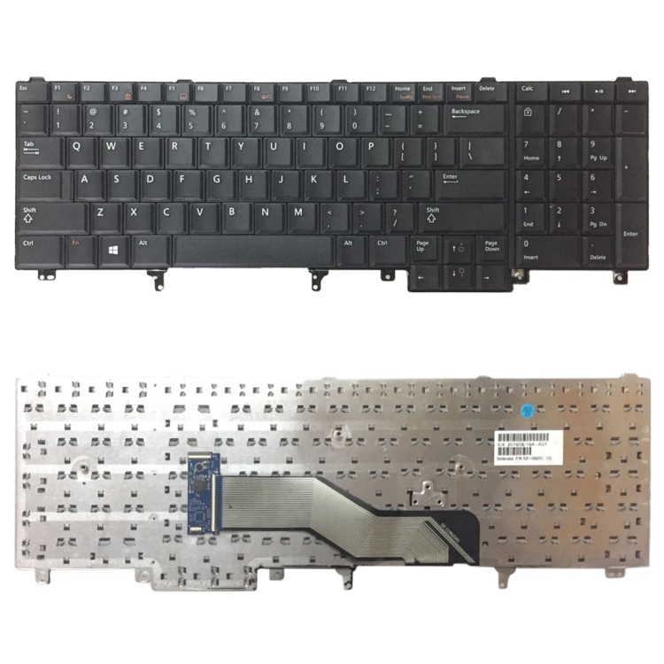 เตรียมจัดส่ง คีย์บอร์ดรุ่น US สําหรับ Dell Latitude E6520 E6530 E6540 E5520 E5520M E5530