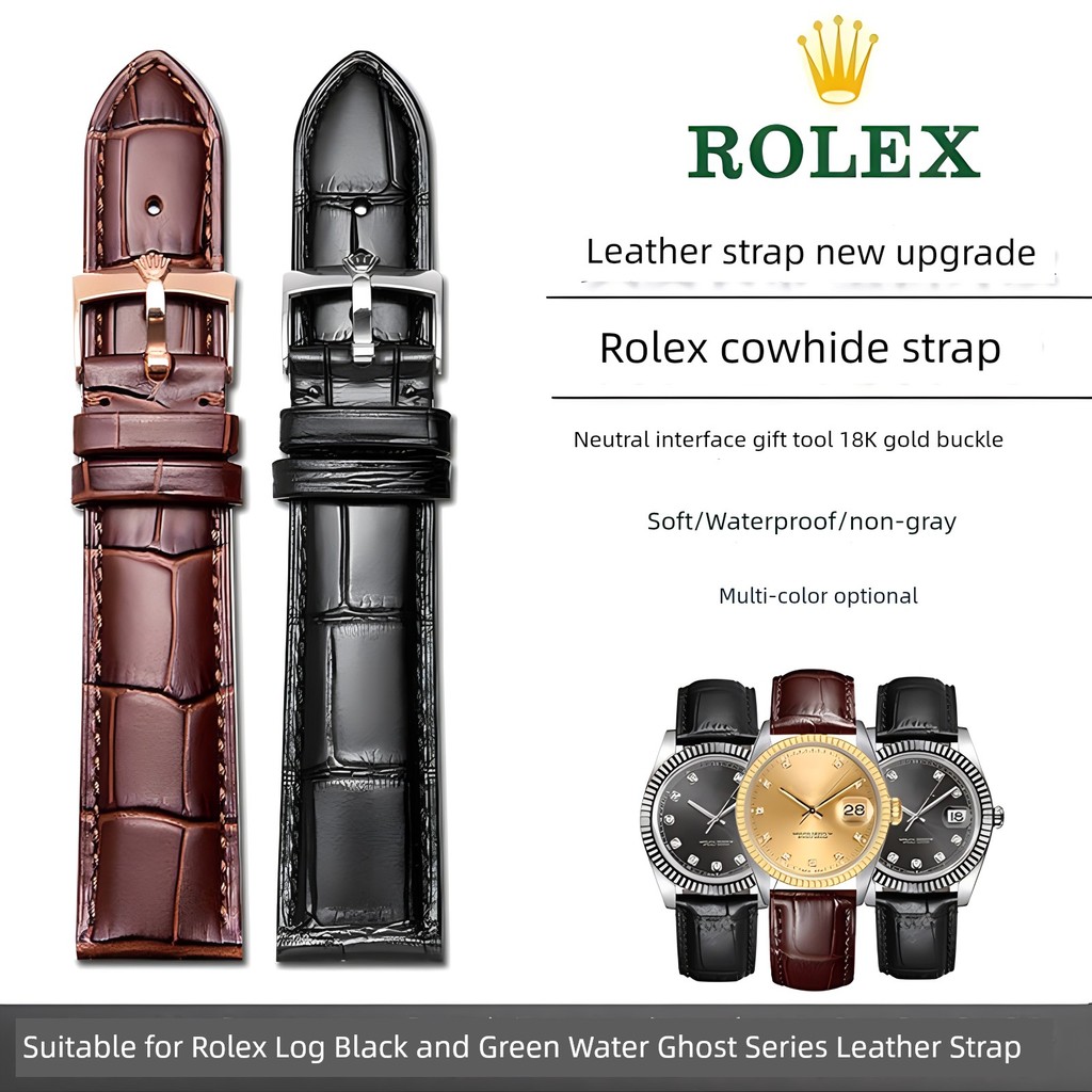 นาฬิกา ผู้ชาย seiko ของแทั นาฬิกาเด็กผู้หญิง สายนาฬิกา Rolex หนังแท้สำหรับผู้ชายและผู้หญิงสายนาฬิกาห