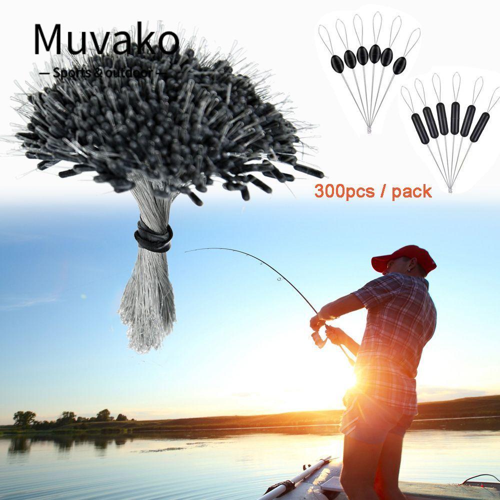 MUVAKO อุปกรณ์ตกปลา Fish Line Stopper ขั้วต่อสีดํา