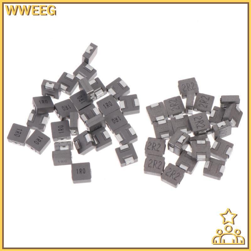 WWEEG 50 ชิ้นสูงแบบบูรณาการแม่พิมพ์ SMD Inductor 1uH 2.2uH 4.7uH สําหรับยานยนต์วงจรแสงอัพเกรดใหม่