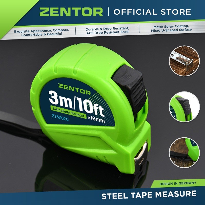ZENTOR เทปวัดเหล็ก 3 - 10 เมตร ABS ZT5000X