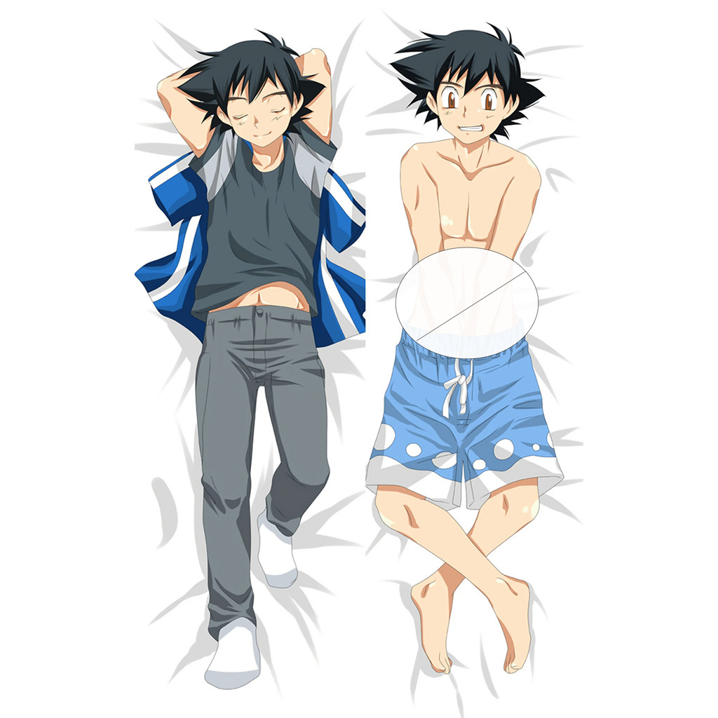 อะนิเมะ Ash-ketchum Dakimakura 2WAY Hing Body Case อะนิเมะหมอนเบาะ