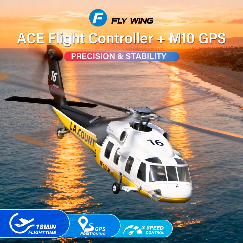 FLYWING UH-60L 470-Class RC เฮลิคอปเตอร์ S-70A Firehawk Scale รุ่น ACE GPS Flight Controller Quick R
