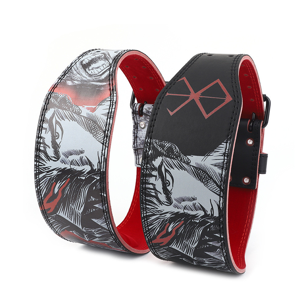 PU Pini Velvet Anime Design Fitness Belt Deadlift Squat Training Sports Support Belt