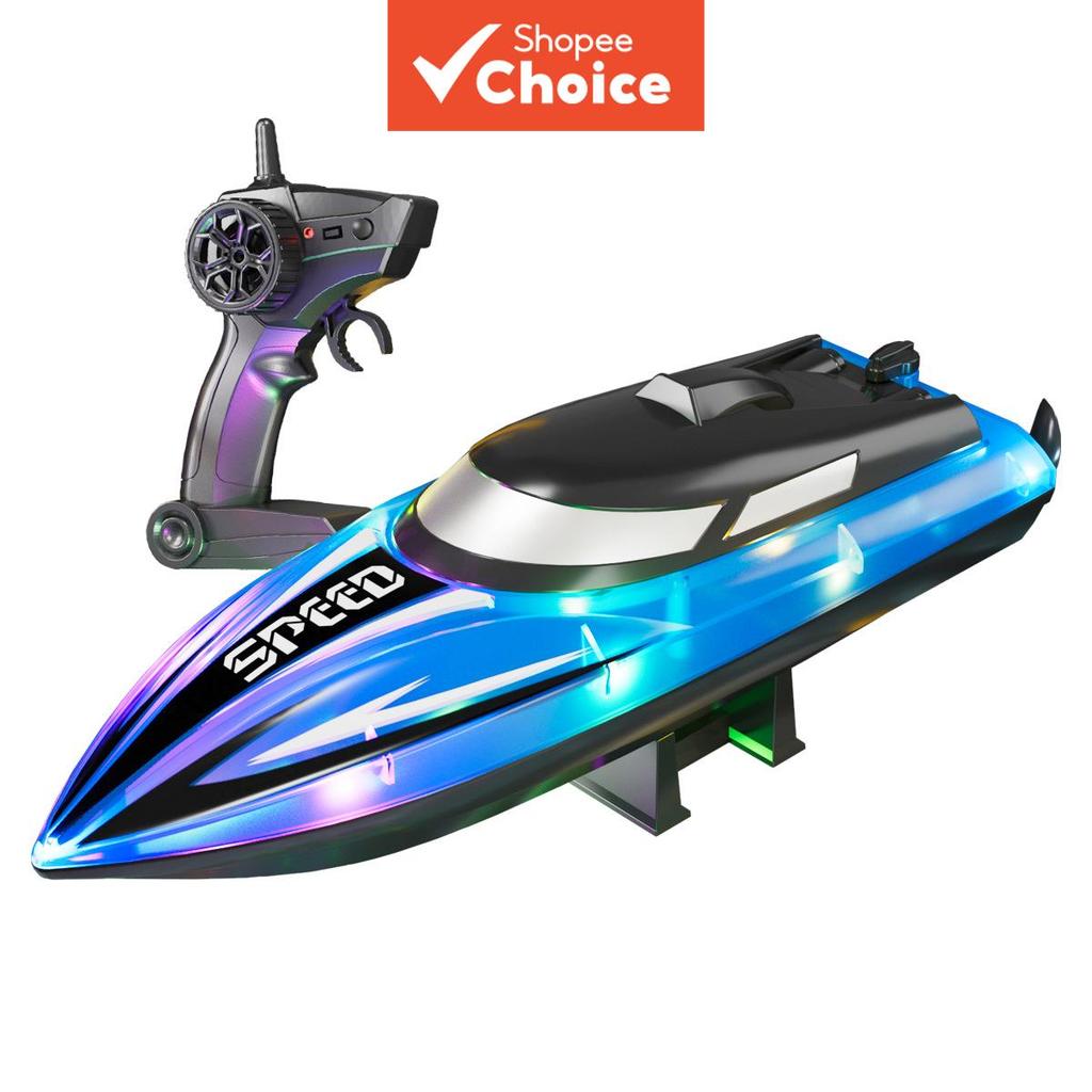 RC Shark Speedboat ความเร็วสูงรีโมทคอนโทรลเรือ Auto Flip Recovery ของเล่นกันน้ําสําหรับชายของขวัญสําเร็จการศึกษา, Tech Racing น้ํารถ