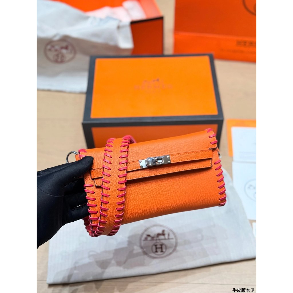 HERME Kelly Kelly To Go กระเป๋าถือสีน้ําตาลทอง​​ Kelly Bag Handbag Item Bag Briefcase Messenger Bag 
