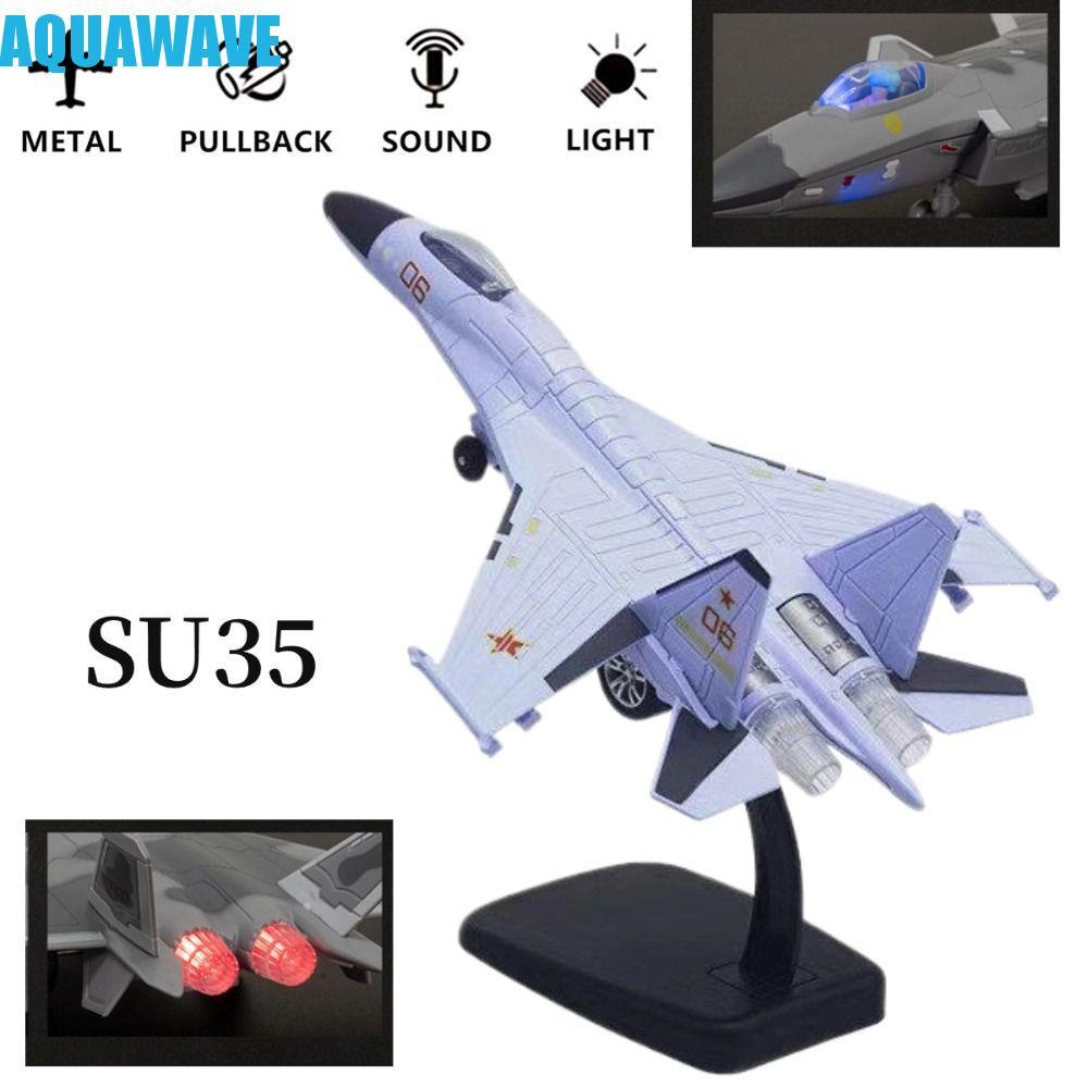 AQUAWAVE Fighter เครื่องบินของเล่น,พร้อมเสียงแสง F16 F22 F35 Aviao เครื่องบินรุ่น,ตกแต่งโต๊ะ Pullbac