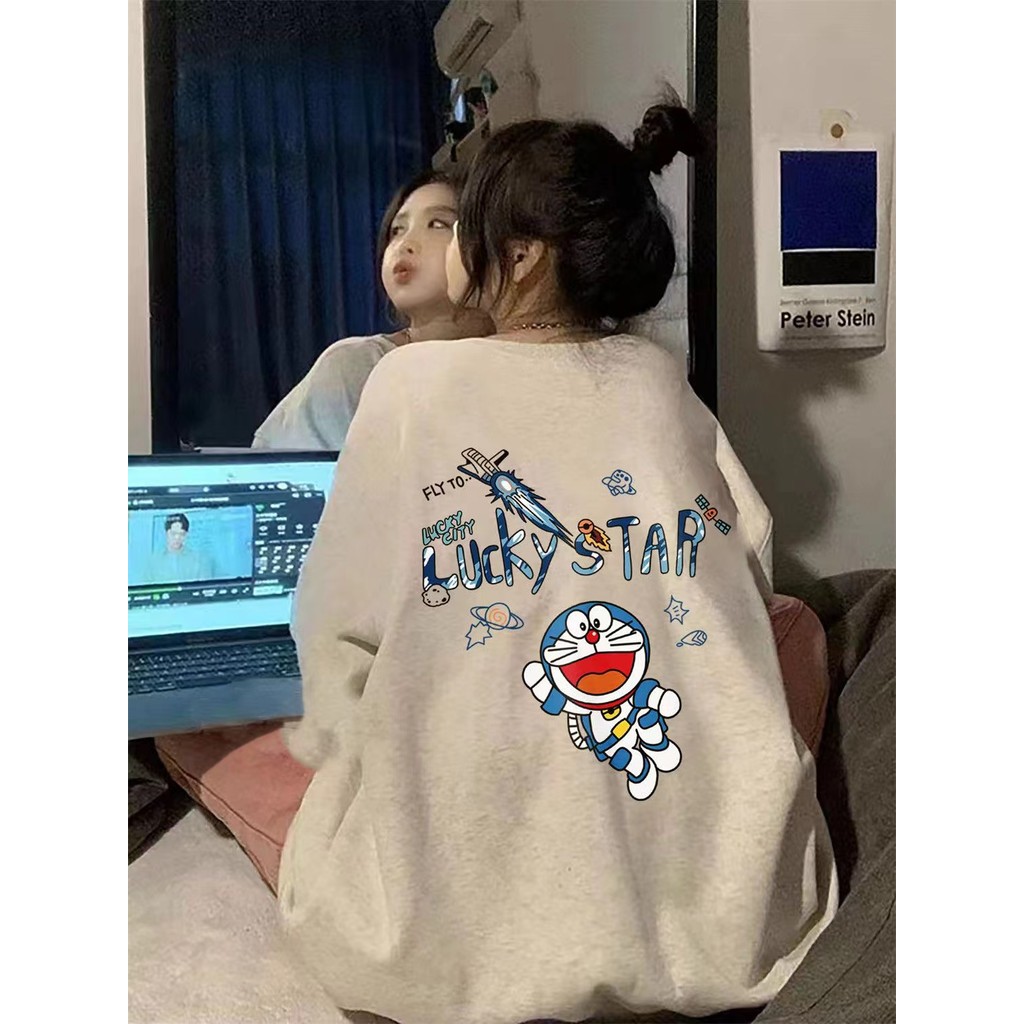 2025new Thickened Women23Design Round Neck Stylish Pure Cotton Men's Sweatshirt Autumn Winter2025Uni