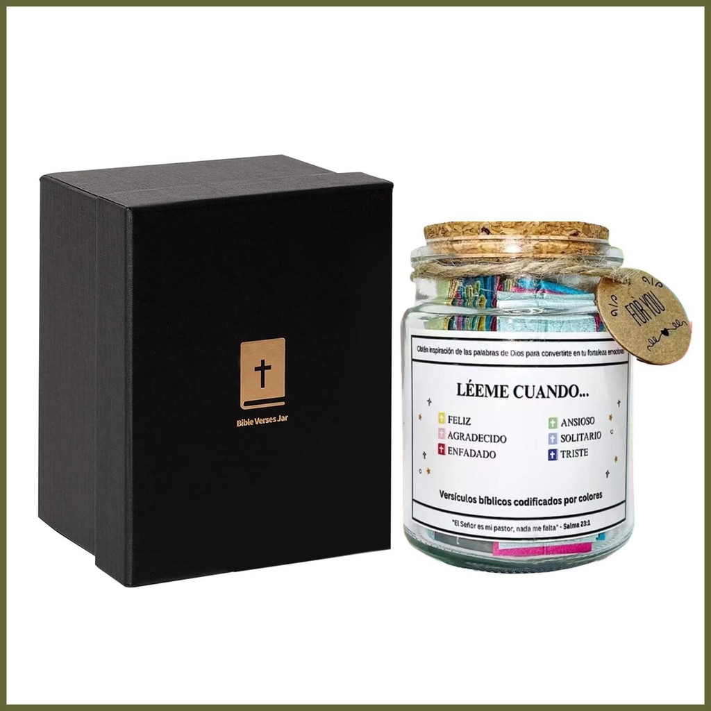 Bible Verse Jar สเปน Scripture สวดมนต์ Hope Bible Verse Jar ตกแต่งผู้หญิงผู้ชาย Positive Thinking Bi