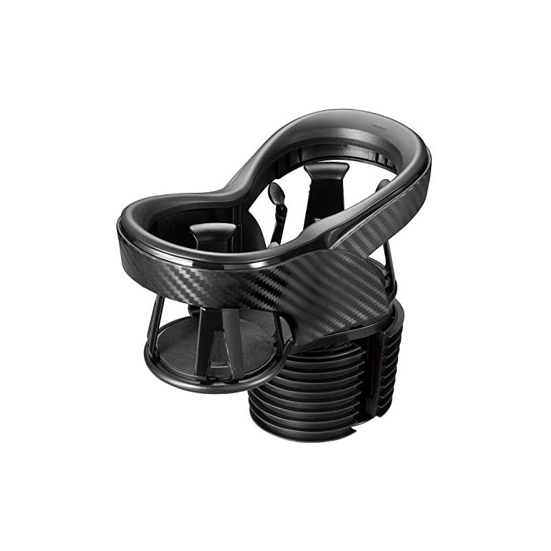 Carmate Quattro X Twin Cup Holder - Versatile Car Drink Holder in Metallic Red, Carbon Fiber Black, and Black Chrome Options