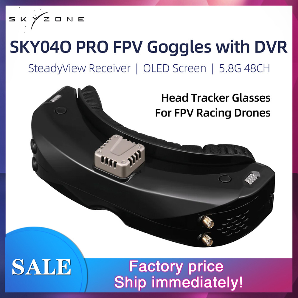 SKYZONE SKY04O PRO FPV Googles 5.8G 48CH SteadyView Receiver สําหรับ RC FPV Racing Drone