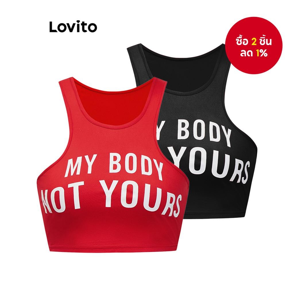 เสื้อกล้ามลําลองผู้หญิงตัวอักษร Y2K Basic เสื้อกล้าม L88AD017 (หลากสี)