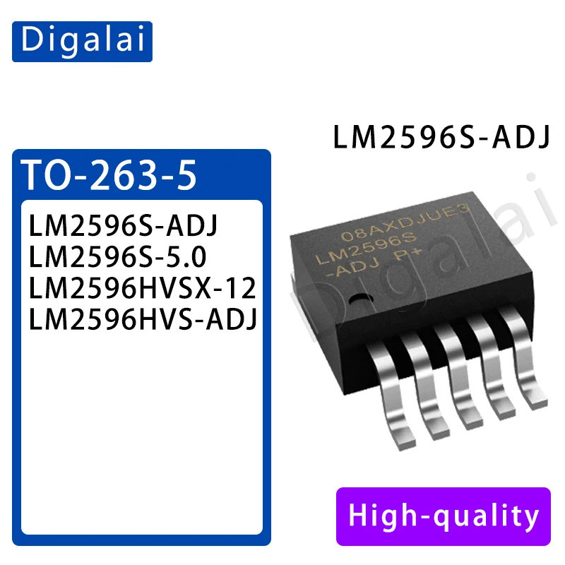 5 ชิ้น LM2596S-ADJ LM2596S-5.0 LM2596HVSX-12 LM2596HVS-ADJ DC-DC ชิปจ่ายไฟ TO-263-5