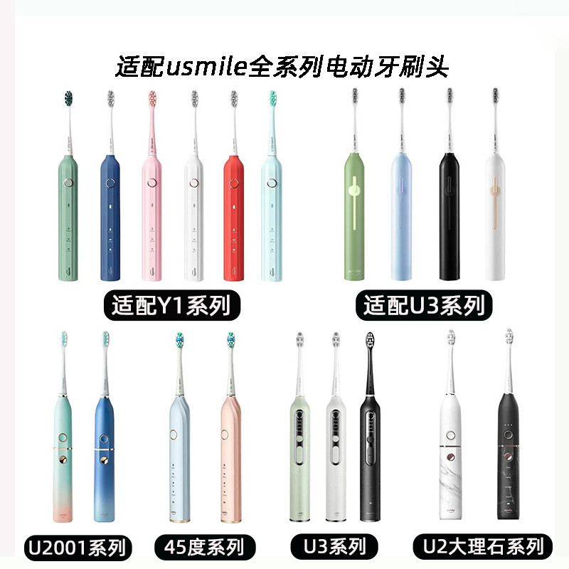 เหมาะสําหรับ usmile หัวแปรงสีฟันไฟฟ้า Y1S/Y2/Y4/U1/U2 Professional Care เปลี่ยน Universal คุณภาพเดิม