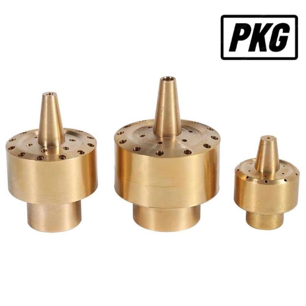 REPKG หัวฉีดคอลัมน์ดอกไม้สปริงเกลอร์, 1/2" 3/4" 1" ทนทานศูนย์ตรงสไตล์หัวฉีดน้ําพุ, สวนสวนบ่อทองเหลือ