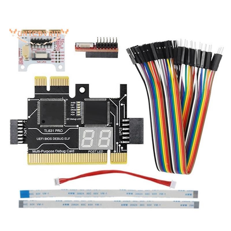 [Quick U]TL631 Pro การ์ดวินิจฉัย + การ์ดขยายการ์ดวินิจฉัยเมนบอร์ด PCI-E มัลติฟังก์ชั่นเครื่องวิเคราะ
