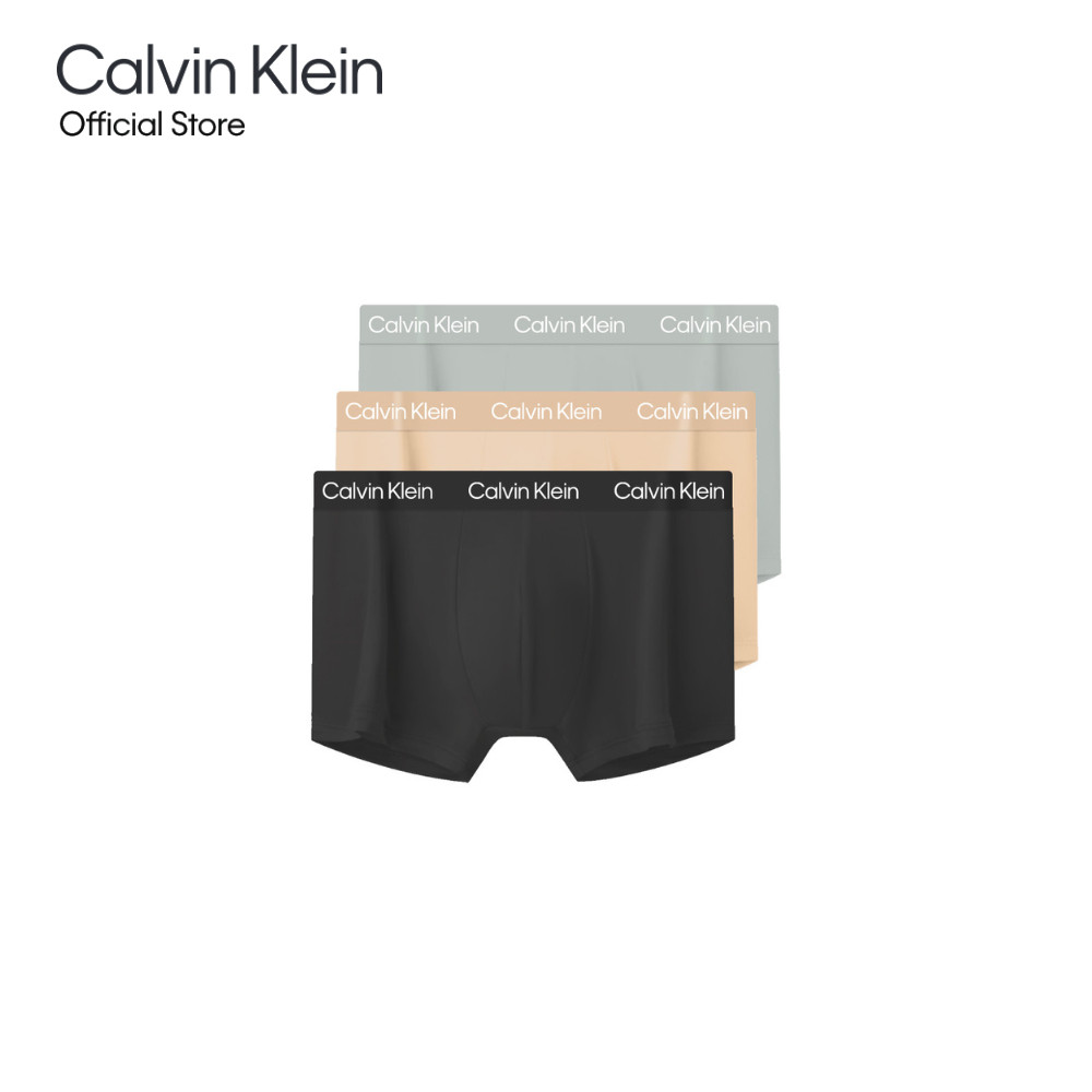 CALVIN KLEIN กางเกงในผู้ชายแพ็ค 3 ชิ้น ปลายขาไร้ตะเข็บ Raw Cut Micro ทรง Low Rise Trunk รุ่น NP2778O 5EH - สี MultiColor