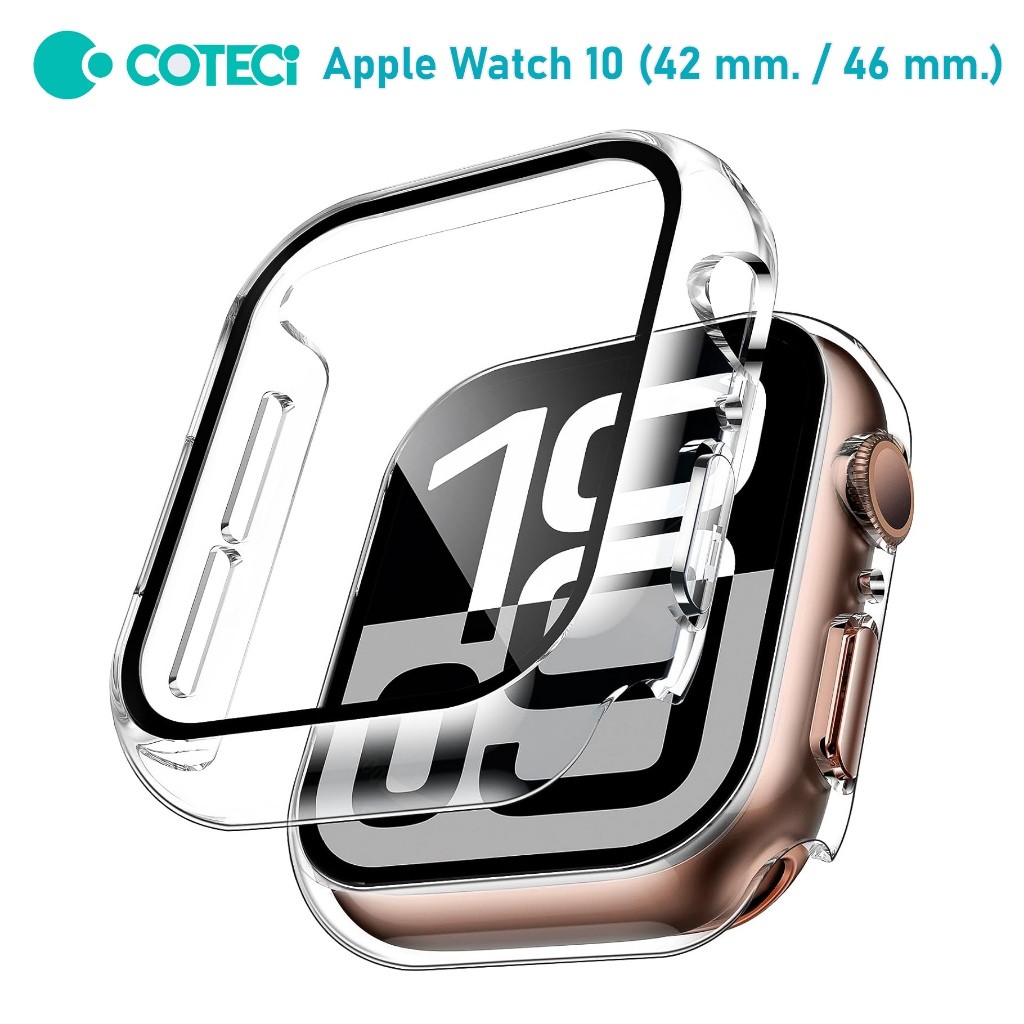 COTECI เคสแอปเปิ้ลวอช Apple Watch 10 (42 mm / 46 mm) เคสกระจก เคสกันหน้าจอ มีกันรอยหน้าจอ